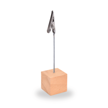 Bordkortholder træ og metal 10x - 10 cm