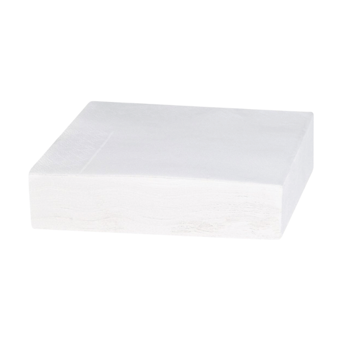 33x33 cm servietter 50x hvide 2-lags