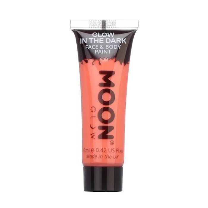 Selvlysende ansigts og kropsmaling orange Moon Creations - 12 ml 