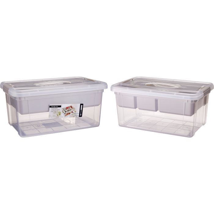 Opbevaringsboks 9000 ml med håndtag og organizer