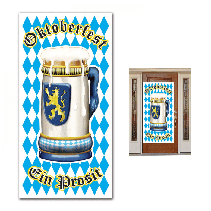 Oktoberfest dørdekoration - 76x152 cm