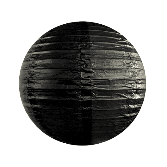 Sort Papirs Lanterne - 25 cm 