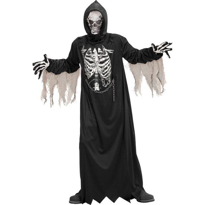 Grim Reaper kostume med kæde til drenge