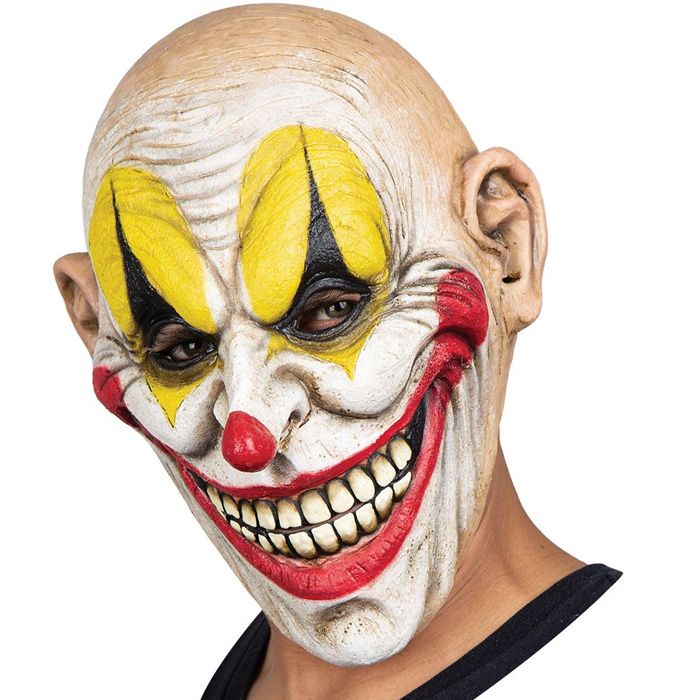 Uhyggelig freaky klovne maske - onesize