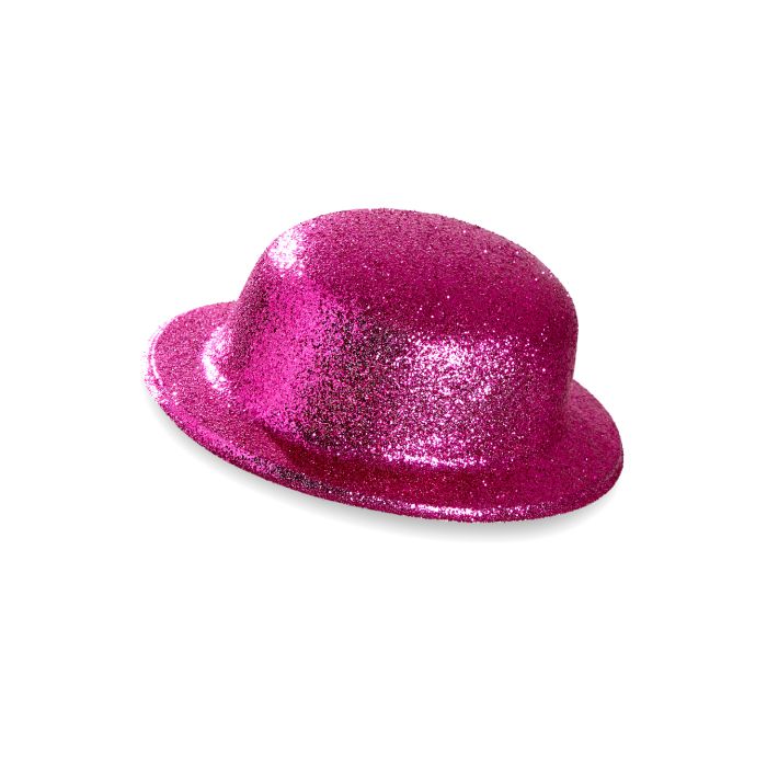 Bowlerhat pink glitter