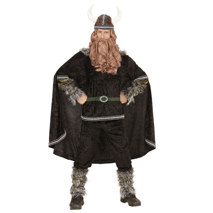 Vikingekriger kostume med kappe til herrer