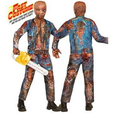 Zombie kostume til børn med blodige rifter