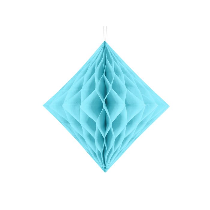Diamant honeycomb I lyseblå - 20 cm