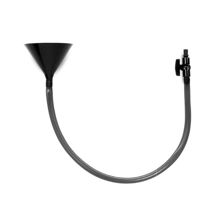 Tragt ølbong sort - 1 meter