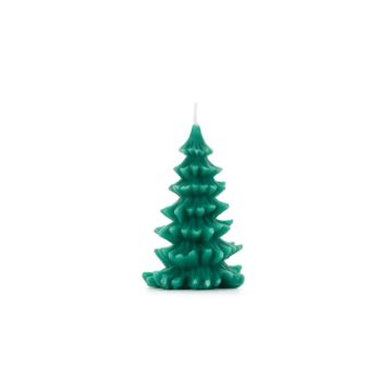 Juletræ stearinlys grøn - 10 cm