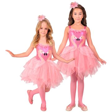 Flamingo kostume til piger - 2 dele