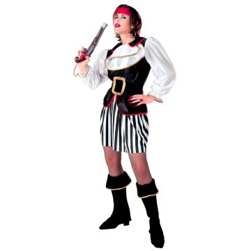 Elegant pirat kaptajnkostume til damer