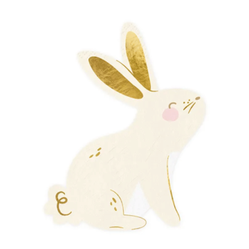 Kanin servietter 20x - 14x15 cm