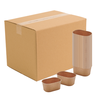 250 ml pap skål 500x engangs rektangulær