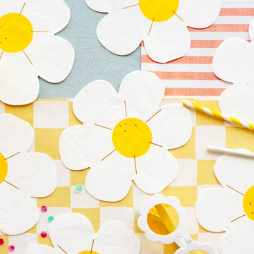 Blomster servietter 12x - 16x16 cm