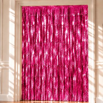 Pink Glimmerforhæng - 100 x 240 cm