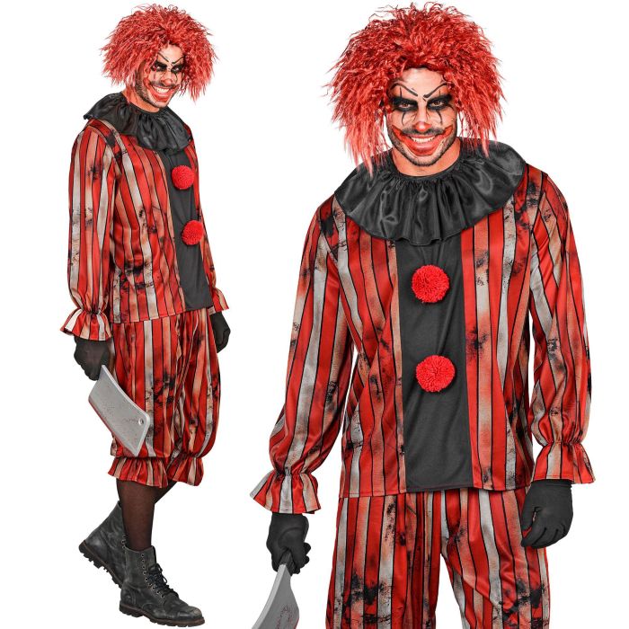 Uhyggelig klovnekostume til herre