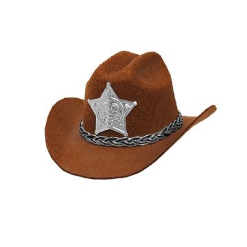Brun mini sherif cowboy hat
