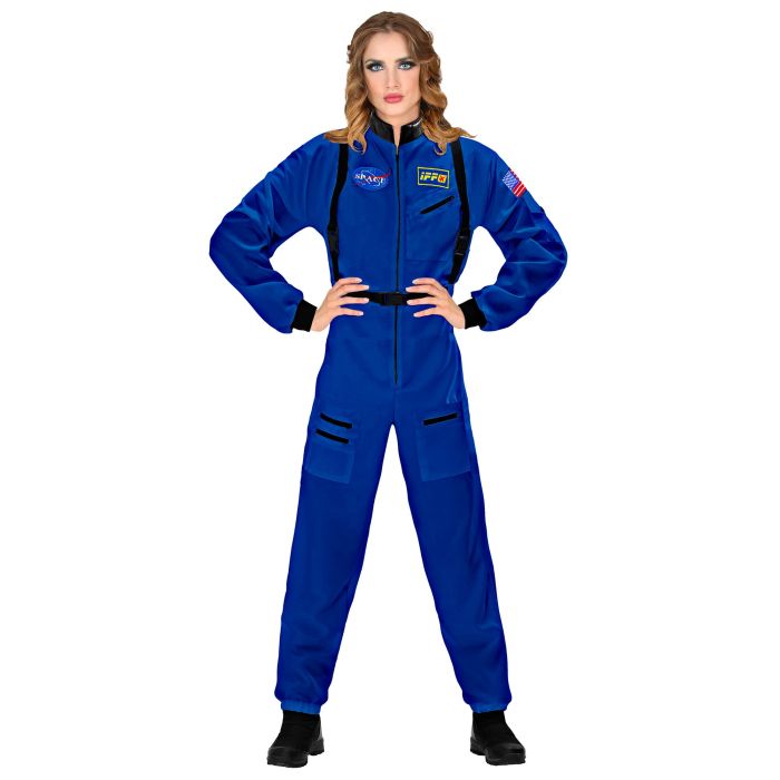 Blå astronautkostume til damer