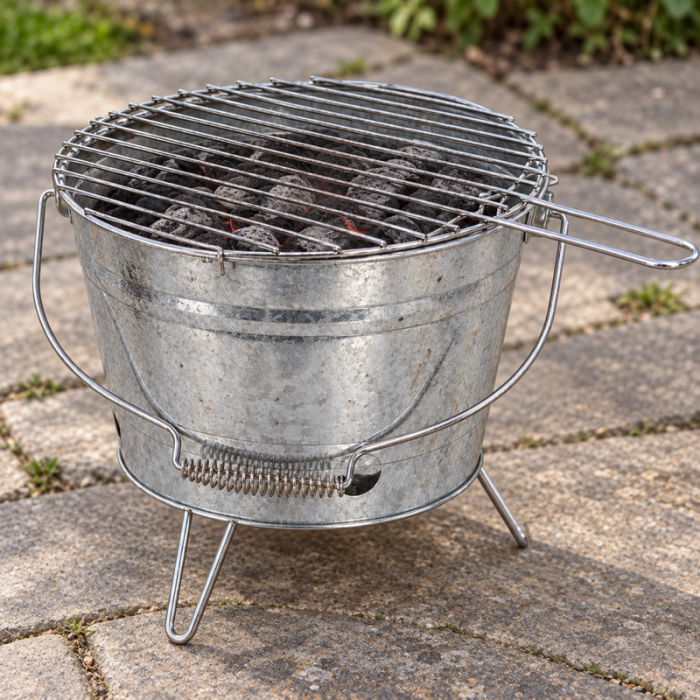 Grillspand med rist - H 22 x Ø 27 cm