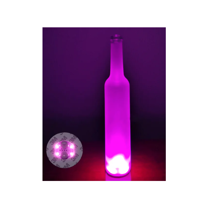 LED flaske lys - Pink