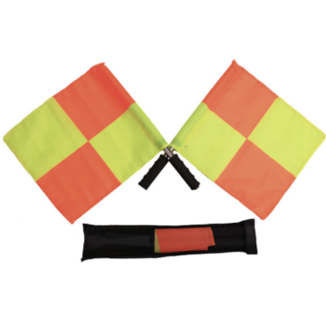 Dommerflag sæt 2x 45x45 cm