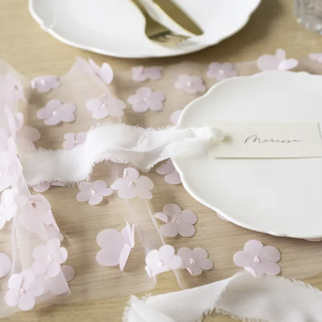 Bordløber med lyserøde blomster - 5 meter