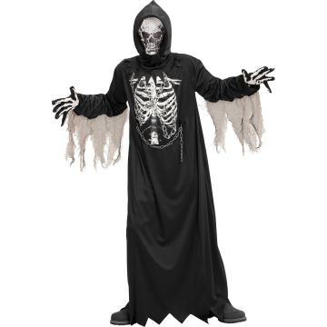 Grim Reaper kostume med kæde til drenge