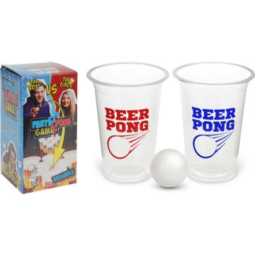 Beer pong spil med genanvendelige bægre, 14 dele