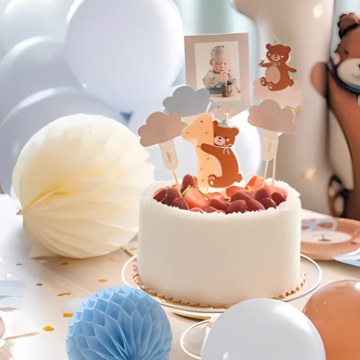 Bamse kagelys 1 års - 7 cm