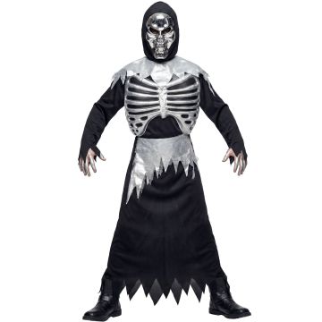 Grim Reaper kostume med ribben til drenge