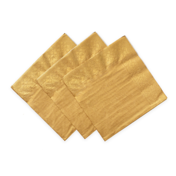 Guld servietter 20x - 33x33cm