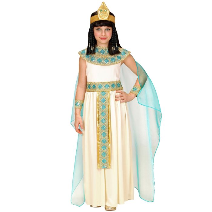 Cleopatra kostume i lyse farver til piger