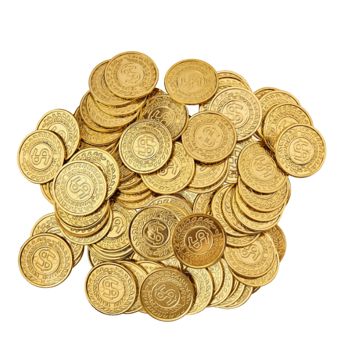 Guld mønter 100x