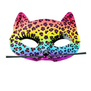 Regnbue Leopard Maske