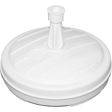 Hvid parasolfod til stænger 18-32 mm - 13 L