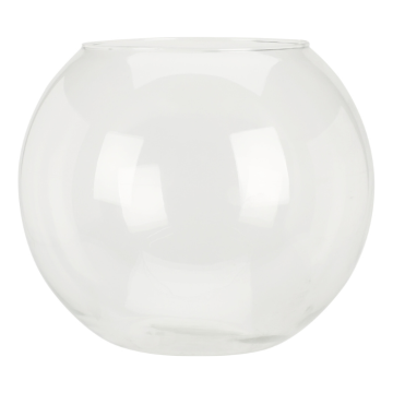 Transparent bowle vase i glas 240x210 mm