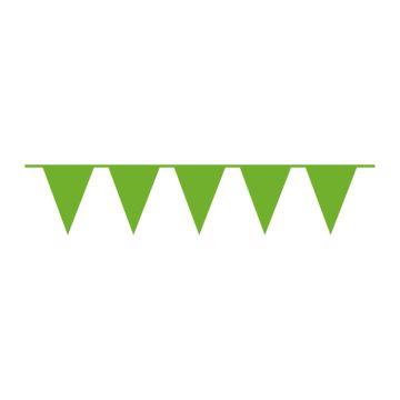 Lys Grøn Flagguirlande 20 x 30 cm - 10 meter