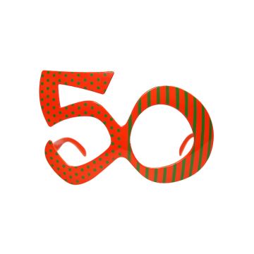 50 års fødselsdagsbriller orange