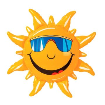 Oppustelig sol med solbriller - 60 cm