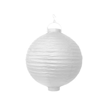 Hvid LED Papir lanterne - 20 cm