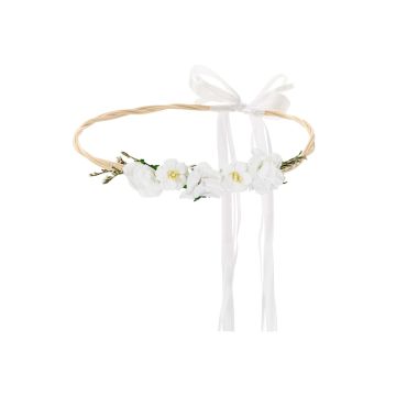 Hvid Blomsterkrans - 18 cm