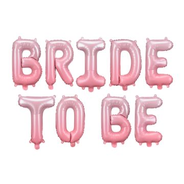Bride To Be Folieballon Pink - 350 x 45 cm