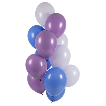 Blueberry farve mix ballon buket 12x - 33 cm