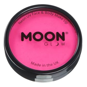 Neon UV Ansigts Og Kropsmaling Intens Pink 36 g Moon Creations