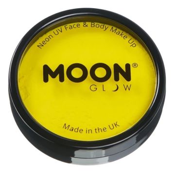 Neon UV Ansigts Og Kropsmaling Intens Gul 36 g Moon Creations