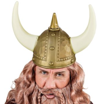 Vikingehjelm med spids og horn