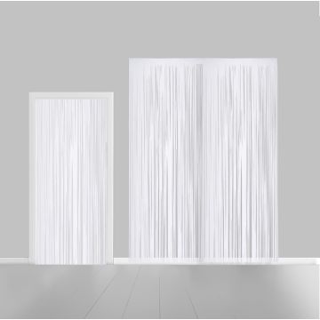 Hvid Glimmerforhæng - 100 x 240 cm