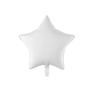 Folieballon stjerne hvid 48 cm