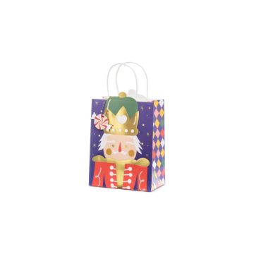 Julegavepose med nøddeknækker 18x25x10,5 cm